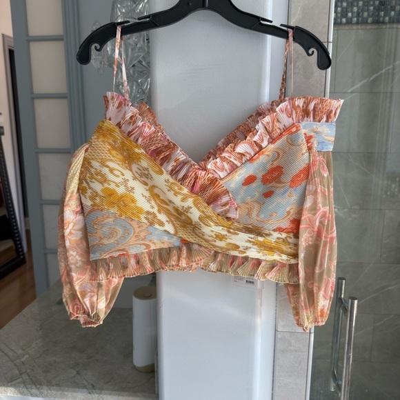 ZIMMERMANN Postcard Pleated Fan Bodice Top - Picture 2 of 12